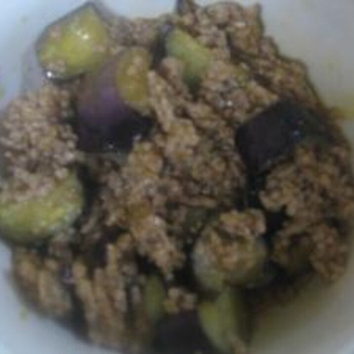 なすとひき肉の豆板醤炒め